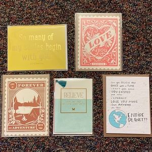 Set of 5 Greeting Cards
